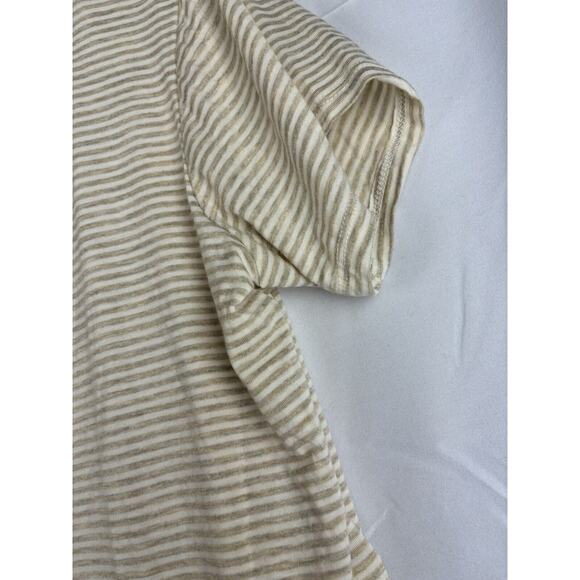 Living Doll Y2K 90s Short Sleeve Floral‎ Detail Striped Top Tee Shirt Large - Picture 6 of 10